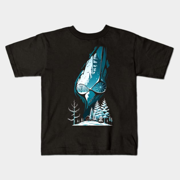 Tranquil Winter Wonderland - LD Kids T-Shirt by LopGraphiX